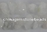 CNG2207 15.5 inches 10*14mm - 13*18mm nuggets plated druzy quartz beads