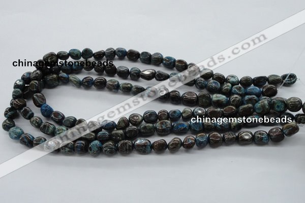 CNG221 15.5 inches 8*10mm nuggets stripe jasper gemstone beads