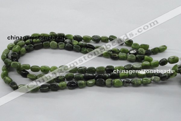 CNG222 15.5 inches 7*9mm nuggets canadian jade gemstone beads