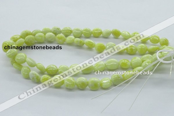 CNG223 15.5 inches 10*14mm nuggets lemon jade gemstone beads