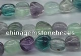 CNG226 15.5 inches 8-10mm*12-14mm nuggets fluorite gemstone beads