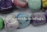 CNG229 15.5 inches 15*20mm nuggets dyed white agate gemstone beads