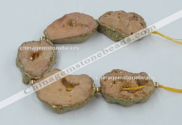 CNG2311 7.5 inches 25*35mm - 35*40mm freeform druzy agate beads