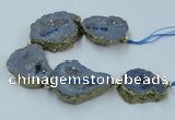 CNG2313 7.5 inches 25*35mm - 35*40mm freeform druzy agate beads