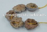 CNG2318 7.5 inches 25*35mm - 35*40mm freeform druzy agate beads