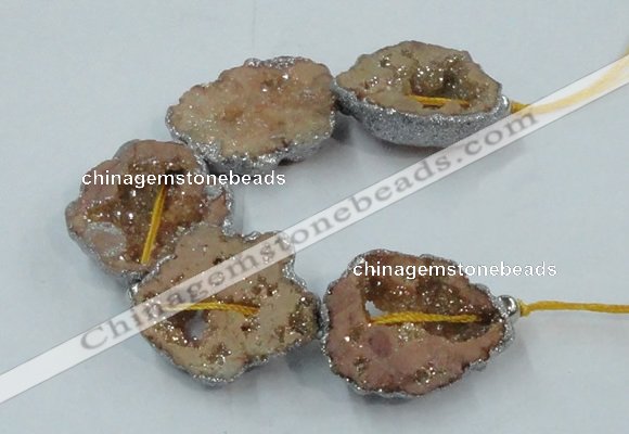 CNG2318 7.5 inches 25*35mm - 35*40mm freeform druzy agate beads