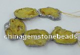 CNG2328 7.5 inches 35*40mm - 45*50mm freeform druzy agate beads