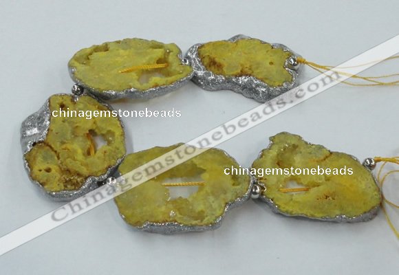 CNG2328 7.5 inches 35*40mm - 45*50mm freeform druzy agate beads