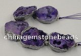 CNG2330 7.5 inches 35*40mm - 45*50mm freeform druzy agate beads