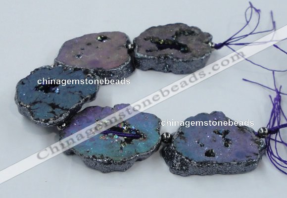 CNG2331 7.5 inches 35*40mm - 45*50mm freeform druzy agate beads