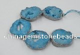 CNG2333 7.5 inches 35*40mm - 45*50mm freeform druzy agate beads