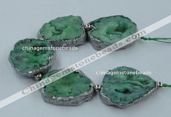 CNG2334 7.5 inches 35*40mm - 45*50mm freeform druzy agate beads