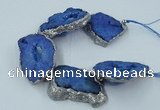 CNG2335 7.5 inches 35*40mm - 45*50mm freeform druzy agate beads