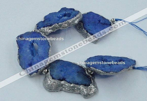 CNG2335 7.5 inches 35*40mm - 45*50mm freeform druzy agate beads