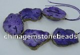 CNG2340 7.5 inches 40*50mm - 55*60mm freeform druzy agate beads