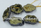 CNG2345 7.5 inches 25*35mm - 35*40mm freeform druzy agate beads