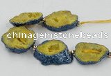 CNG2350 7.5 inches 25*35mm - 35*40mm freeform druzy agate beads