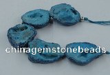 CNG2351 7.5 inches 25*35mm - 35*40mm freeform druzy agate beads