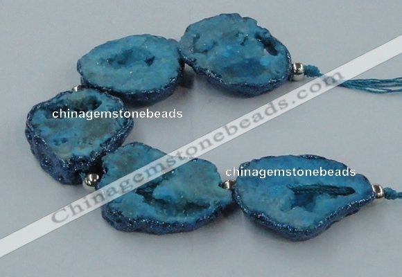 CNG2351 7.5 inches 25*35mm - 35*40mm freeform druzy agate beads