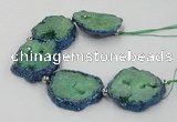 CNG2352 7.5 inches 25*35mm - 35*40mm freeform druzy agate beads