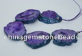 CNG2358 7.5 inches 40*50mm - 55*60mm freeform druzy agate beads