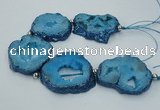 CNG2359 7.5 inches 40*50mm - 55*60mm freeform druzy agate beads