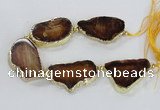 CNG2370 7.5 inches 25*45mm - 30*40mm freeform agate gemstone beads