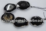 CNG2375 7.5 inches 40*45mm - 45*50mm freeform agate gemstone beads