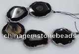 CNG2375 7.5 inches 40*45mm - 45*50mm freeform agate gemstone beads