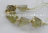 CNG2387 7.5 inches 15*25mm - 20*30mm nuggets lemon quartz beads