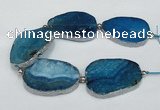 CNG2393 7.5 inches 35*45mm - 45*55mm freeform agate gemstone beads