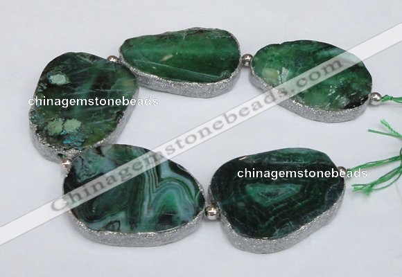 CNG2394 7.5 inches 35*45mm - 45*55mm freeform agate gemstone beads