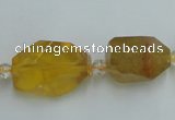 CNG240 10*15mm - 20*22mm faceted nuggets citrine gemstone beads