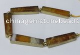 CNG2418 8 inches 15*55mm trapezoid agate gemstone beads wholesale