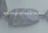 CNG242 15*18mm - 18*28mm faceted nuggets blue chalcedony beads