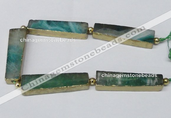 CNG2422 8 inches 15*55mm trapezoid agate gemstone beads wholesale