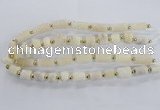 CNG2432 15.5 inches 11*14mm - 14*20mm tube druzy quartz beads