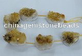 CNG2436 15.5 inches 20*25mm - 30*35mm nuggets druzy citrine beads