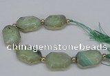 CNG2453 7.5 inches 20*25mm - 25*35mm faceted freeform agate beads