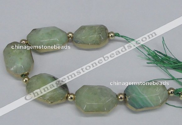 CNG2453 7.5 inches 20*25mm - 25*35mm faceted freeform agate beads