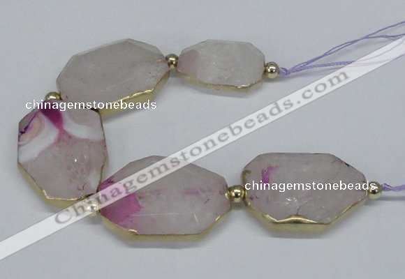 CNG2455 7.5 inches 20*25mm - 30*40mm faceted freeform agate beads