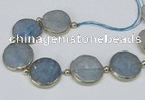 CNG2476 7.5 inches 30mm faceted coin quartz gemstone beads