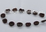 CNG2486 15.5 inches 15*20mm - 20*25mm freeform plated druzy agate beads