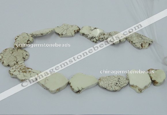 CNG2510 15.5 inches 25*30mm - 35*40mm freeform turquoise beads