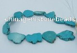 CNG2516 15.5 inches 25*30mm - 35*40mm freeform turquoise beads