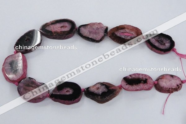 CNG2532 15.5 inches 20*28mm - 30*40mm freeform druzy agate beads