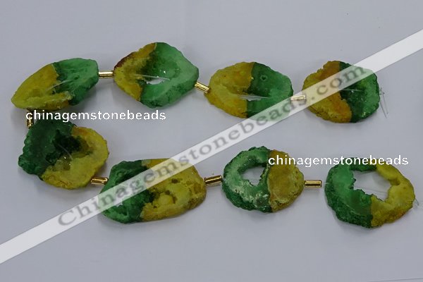 CNG2549 15.5 inches 30*40mm - 45*50mm freeform druzy agate beads