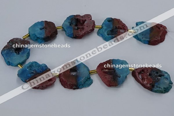 CNG2552 15.5 inches 30*40mm - 45*50mm freeform druzy agate beads