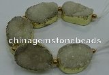 CNG2558 7.5 inches 25*35mm - 30*40mm freeform druzy agate beads