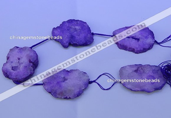 CNG2571 15.5 inches 45*50mm - 55*65mm freeform druzy agate beads